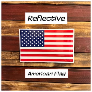 Reflective American Flag Sticker Decal 5”x3” For Car Window Bumper Laptop Water Bottle Luggage Phone Case Helmet, Independence Day