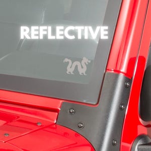 REFLECTIVE Mythical Dragon Decal Sticker for Car Window Bumper Mirror, Cup, Lap Top, Helmet, Luggage Water Bottle & More. Easter Egg