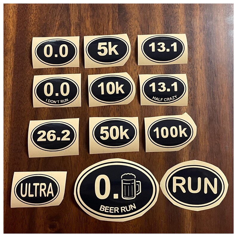REFLECTIVE RUN Decal Sticker for Car Mirror Window Bumper Laptop Water ...