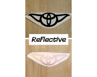 REFLECTIVE Toyoda Decal Sticker for Car Window Bumper, Cup, Lap Top, Helmet, Phone and More