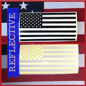 Reflective American Flag Vinyl Sticker Decal For Car Window Bumper Laptop Water Bottle Luggage Phone Case Helmet, Independence Day