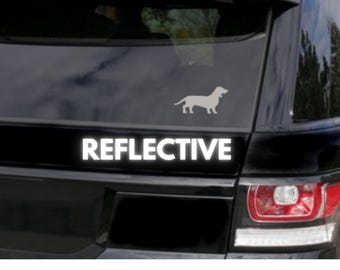 REFLEKTERANDE hunddekaler för bilruta, stötfångare, spegel, mugg, bärbar dator, hjälm, bagage, vattenflaska och mer. Påskägg