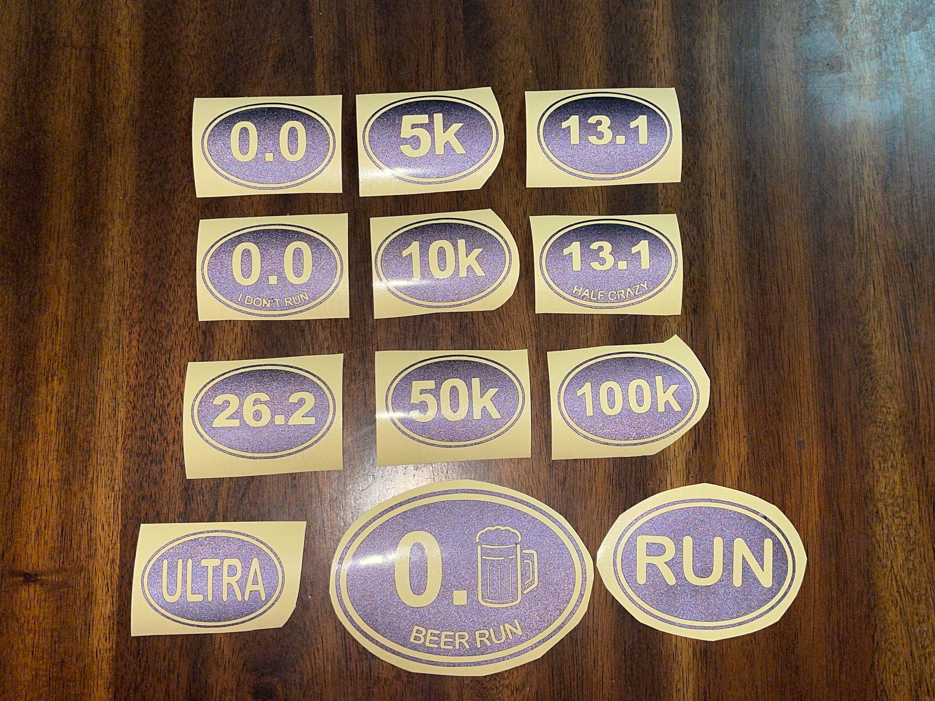 REFLECTIVE RUN Decal Sticker for Car Mirror Window Bumper Laptop Water ...