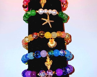 Summer Glass Bead Beach Bracelets