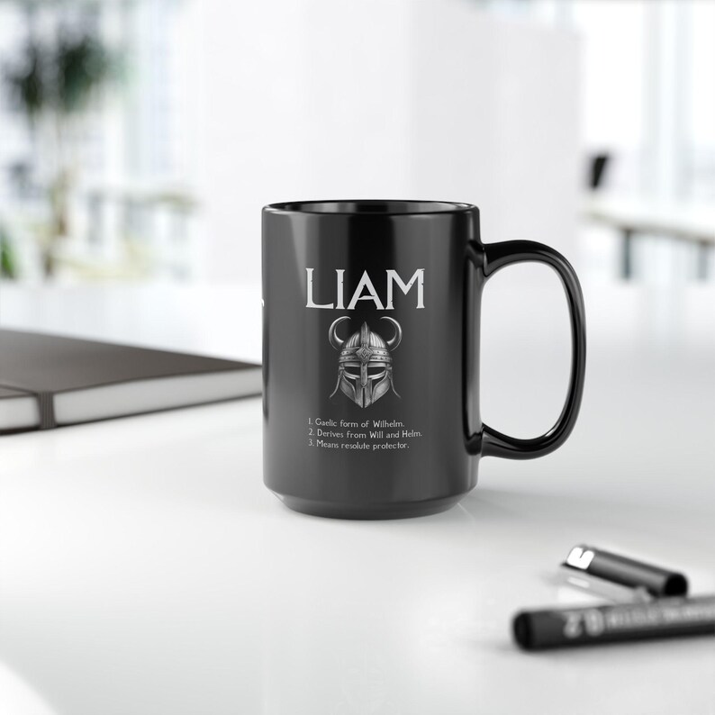 Personalized Mug 15oz for Liam, Ancient History Lover, Name Origin Gift