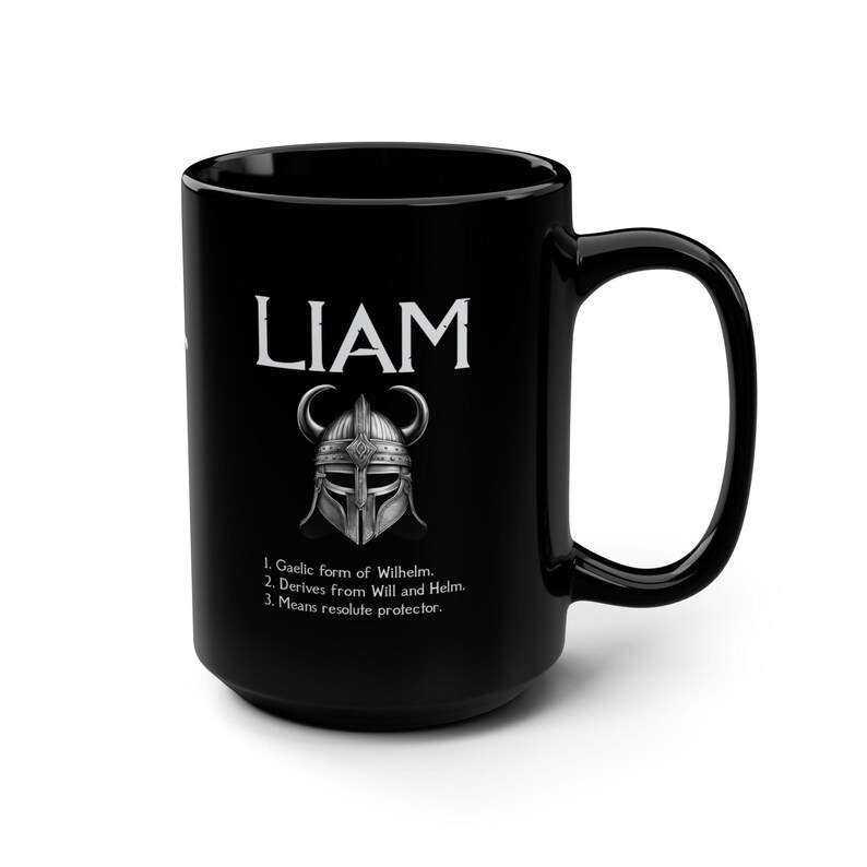 Personalized Mug 15oz for Liam, Ancient History Lover, Name Origin Gift