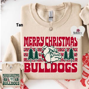 merry Christmas bulldogs sweatshirt