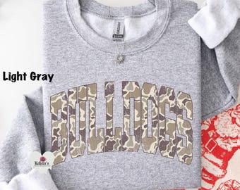 Camiseta o sudadera con estampado de camuflaje de los Bulldogs / Jersey vintage para el día del partido