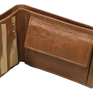 Cartera para hombre Carteras elegantes y versátiles de cuero de grano completo Carteras hechas a mano, lujosas, delgadas, duraderas, elegantes, clásicas, de primera calidad, suaves al tacto
