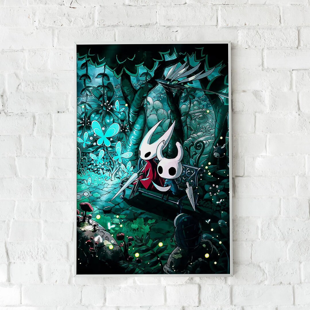 Hollow Knight Poster Unframed, Indie Game Wall Art Print, Dark Fantasy ...