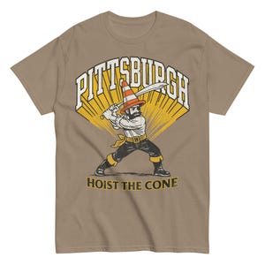Hoist The Cone: Pittsburgh Baseball Retro Throwback Tee