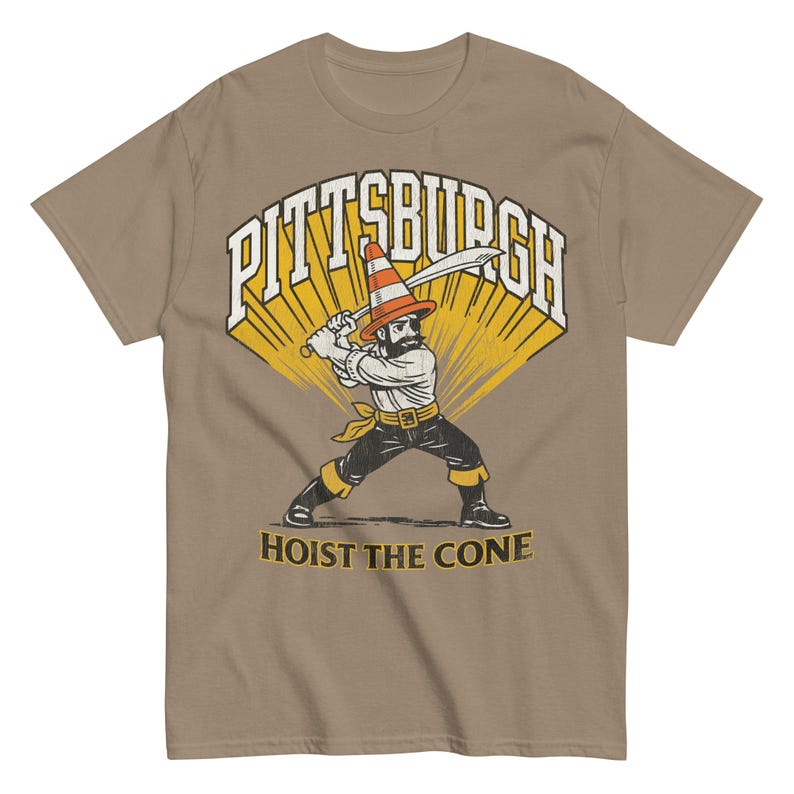 Hoist The Cone: Pittsburgh Baseball Retro Throwback Tee