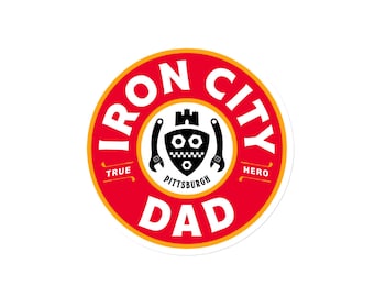 Iron City Dad 10 cm Magnet