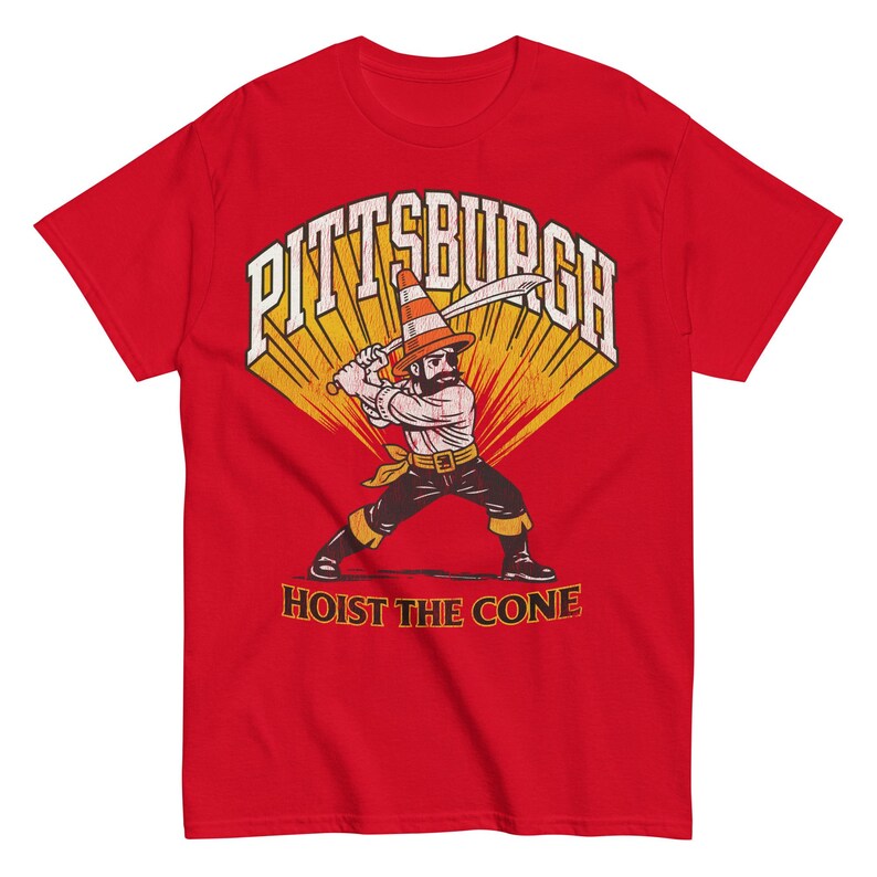 Hoist The Cone: Pittsburgh Baseball Retro Throwback Tee