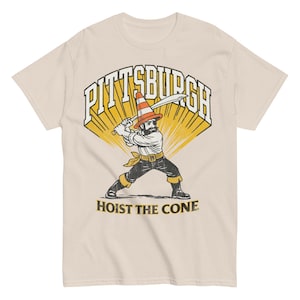 Hoist The Cone: Pittsburgh Baseball Retro Throwback Tee