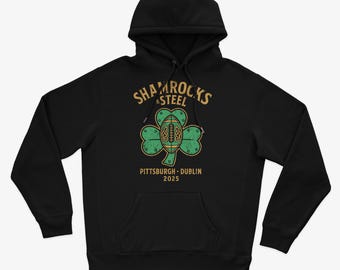 Shamrocks & Steel: Pittsburgh x Dublin 2025 Football Pullover Hoodie