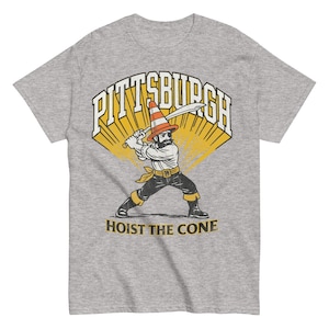 Hoist The Cone: Pittsburgh Baseball Retro Throwback Tee
