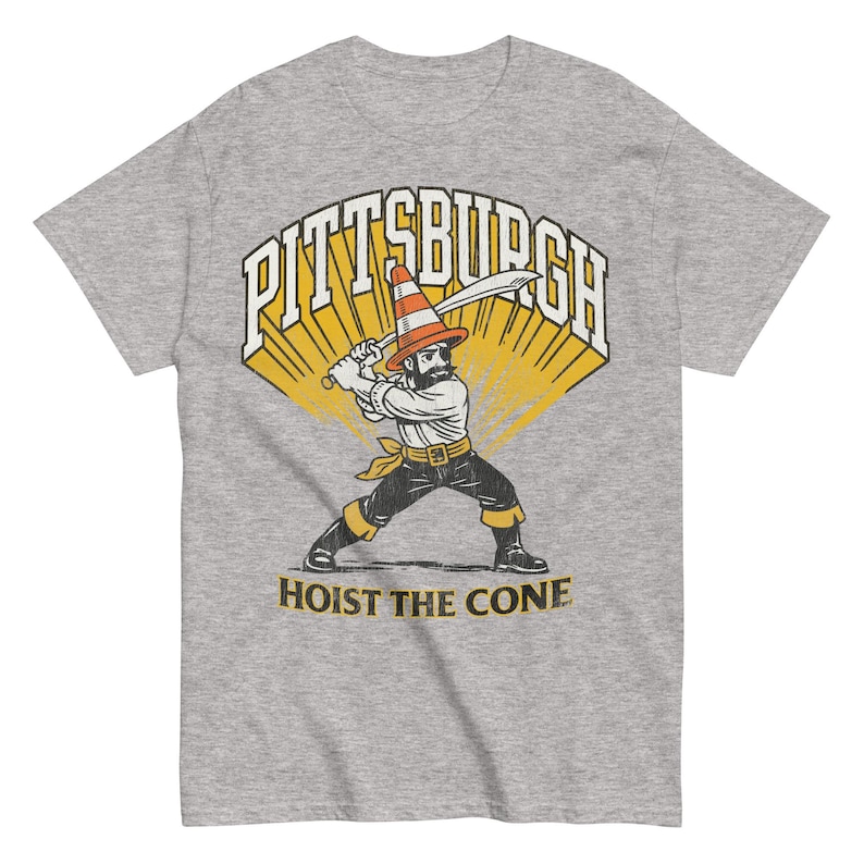 Hoist The Cone: Pittsburgh Baseball Retro Throwback Tee