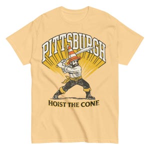 Hoist The Cone: Pittsburgh Baseball Retro Throwback Tee