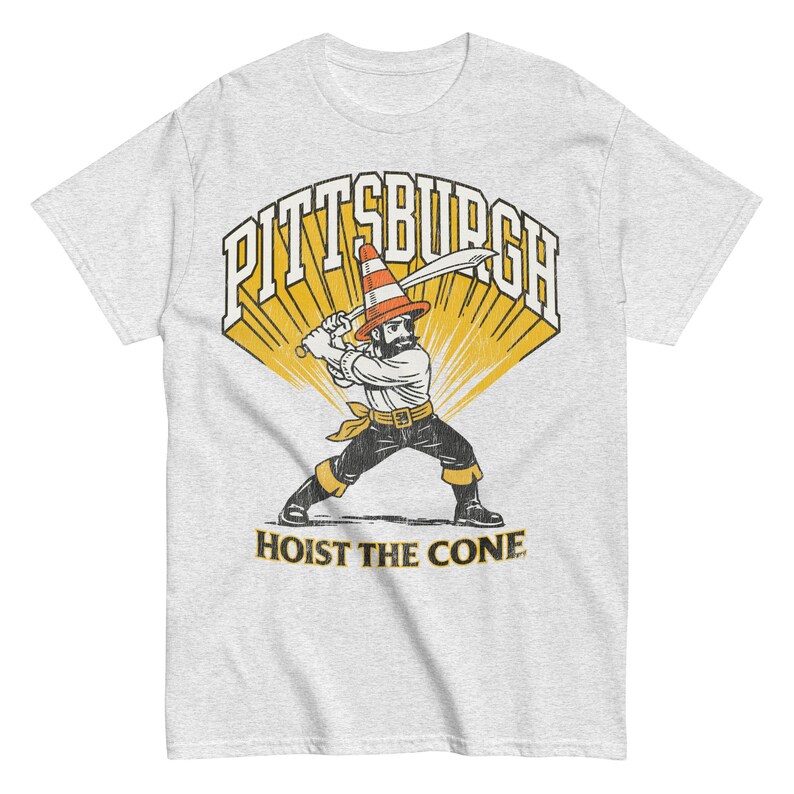 Hoist The Cone: Pittsburgh Baseball Retro Throwback Tee