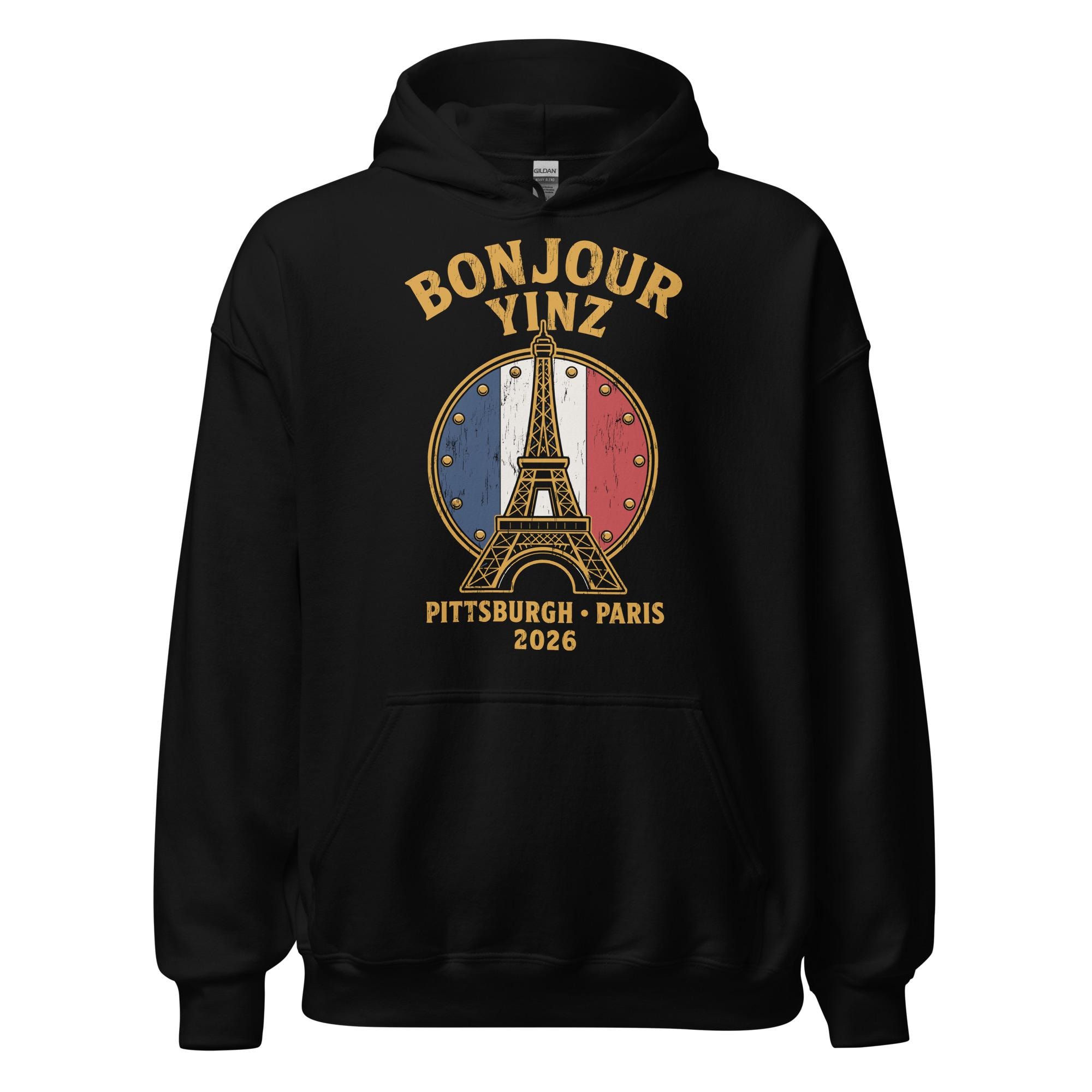 まる ページ　Eaphi PARISIENNE PULL OVER Bonjour Yinz Paris 2026: Pittsburgh Football X France Hoodie - Etsy