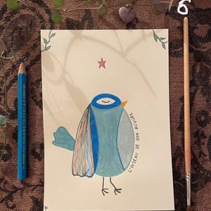 Cartes de voeux oiseaux de bon augure