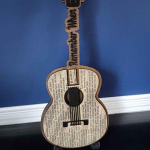 Custom Lyric Decor, Custom, Lyric Sign, Guitar Music Sign, Lyric Wall Art, Custom Song Lyric Gift, Custom Musician Gift, Guitarist Wall Art