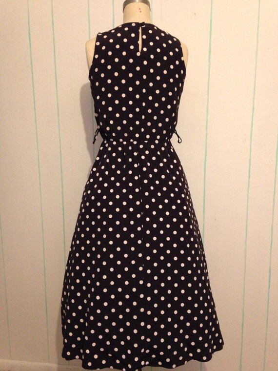 Polka Dot Rockabilly Dress Size 9 - image 4