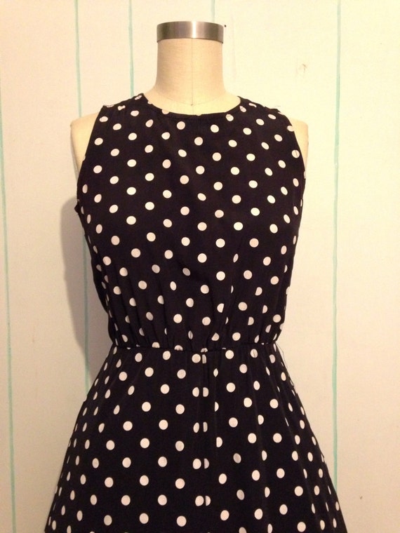 Polka Dot Rockabilly Dress Size 9 - image 2