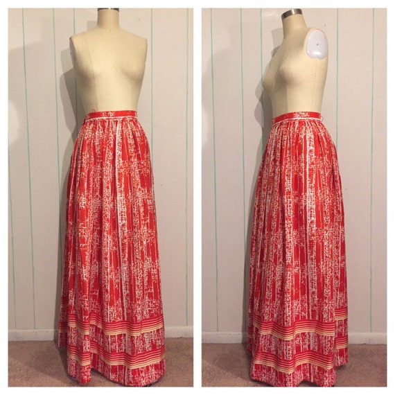 Lillie Ruben Red Maxi Skirt