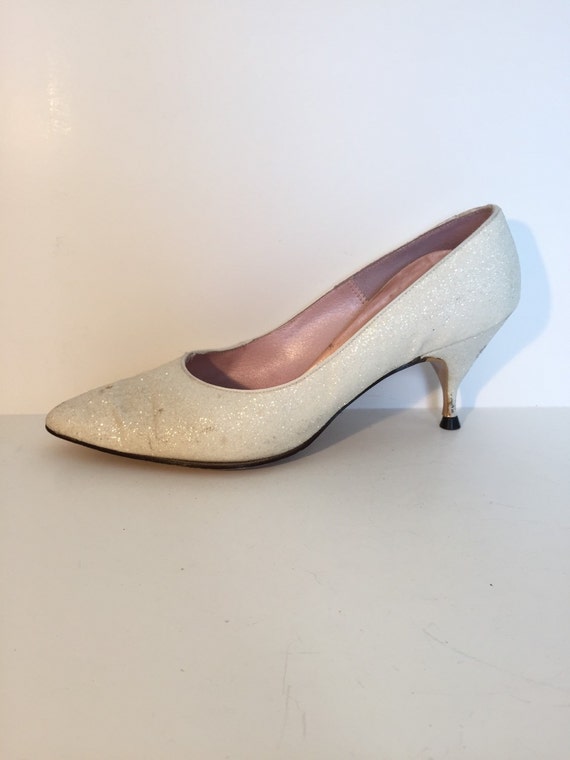 White Glitter Quality Craft Heels Size 6 1 2 C Etsy Ireland