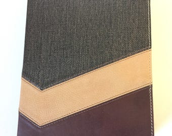 Brown Chevron Blank Leather Journal