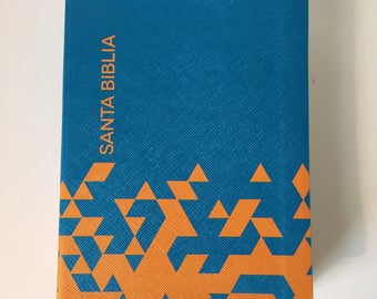 Blue and Orange Spanish Leather Journal