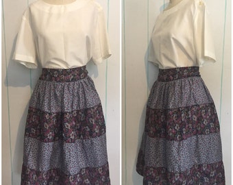 Floral Prairy Ruffled Skirt