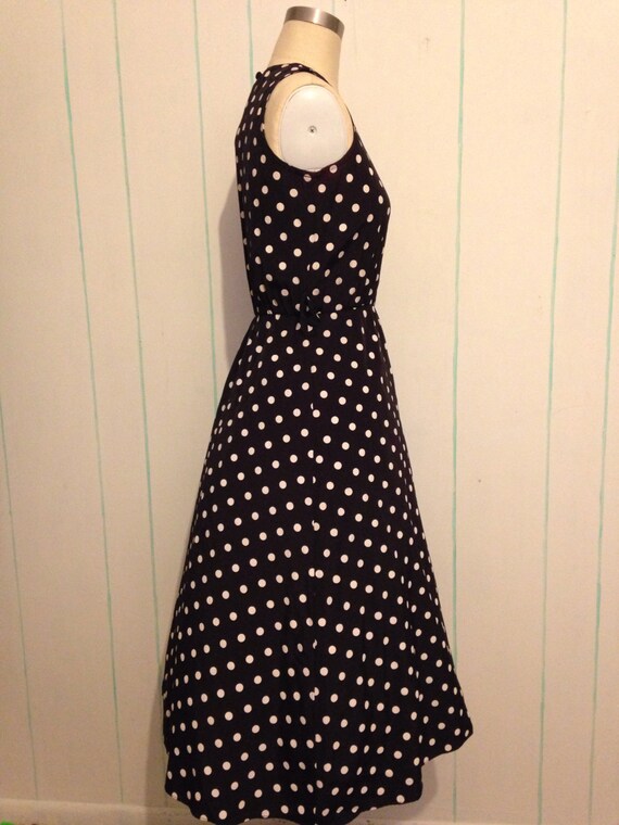 Polka Dot Rockabilly Dress Size 9 - image 3