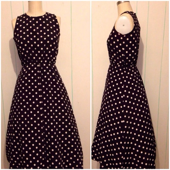 Polka Dot Rockabilly Dress Size 9 - image 1
