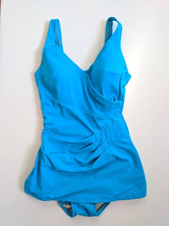 1950s Blue Pin-up Style Bathing Suit Size Medium - image 7