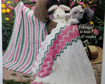 Baby Afghan Crochet Booklet - includes 6 patterns