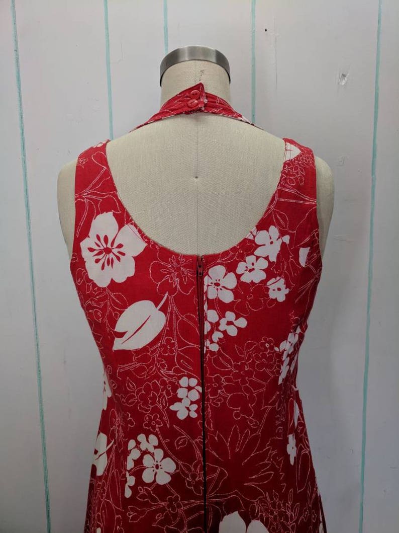 Red Floral Summer Dress Size 8