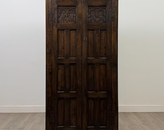 Antique 20th Century Fine Quality Small Oak Wardrobe ( AF-5748 )