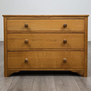 Antique Golden Oak Chest Of Drawers | Knob Handles | AF-6530