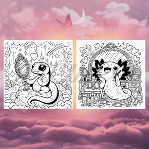 Reptilian Relaxation: Scaly Self-Care Reptile Coloring Pages for Stress Relief | Zen Animal Coloring Book for Adults and Kids