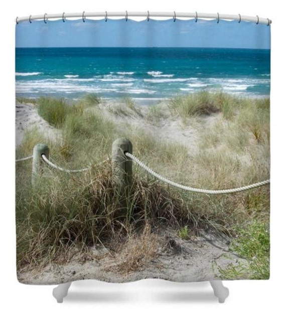 Items similar to Beach shower curtain, New Zealand decor, NZ coastal