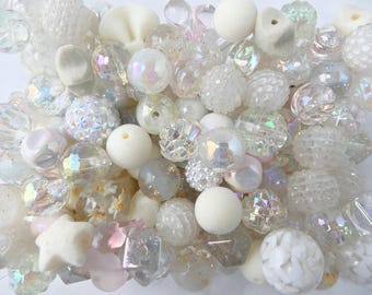 Beading Supplies Mixed Beads • Mega Mix for Jewelry and Crafts • Acrylic & Resin Beads in Bulk • Bead Soup Super Mix • QTY 20 40 60 Bead Mix