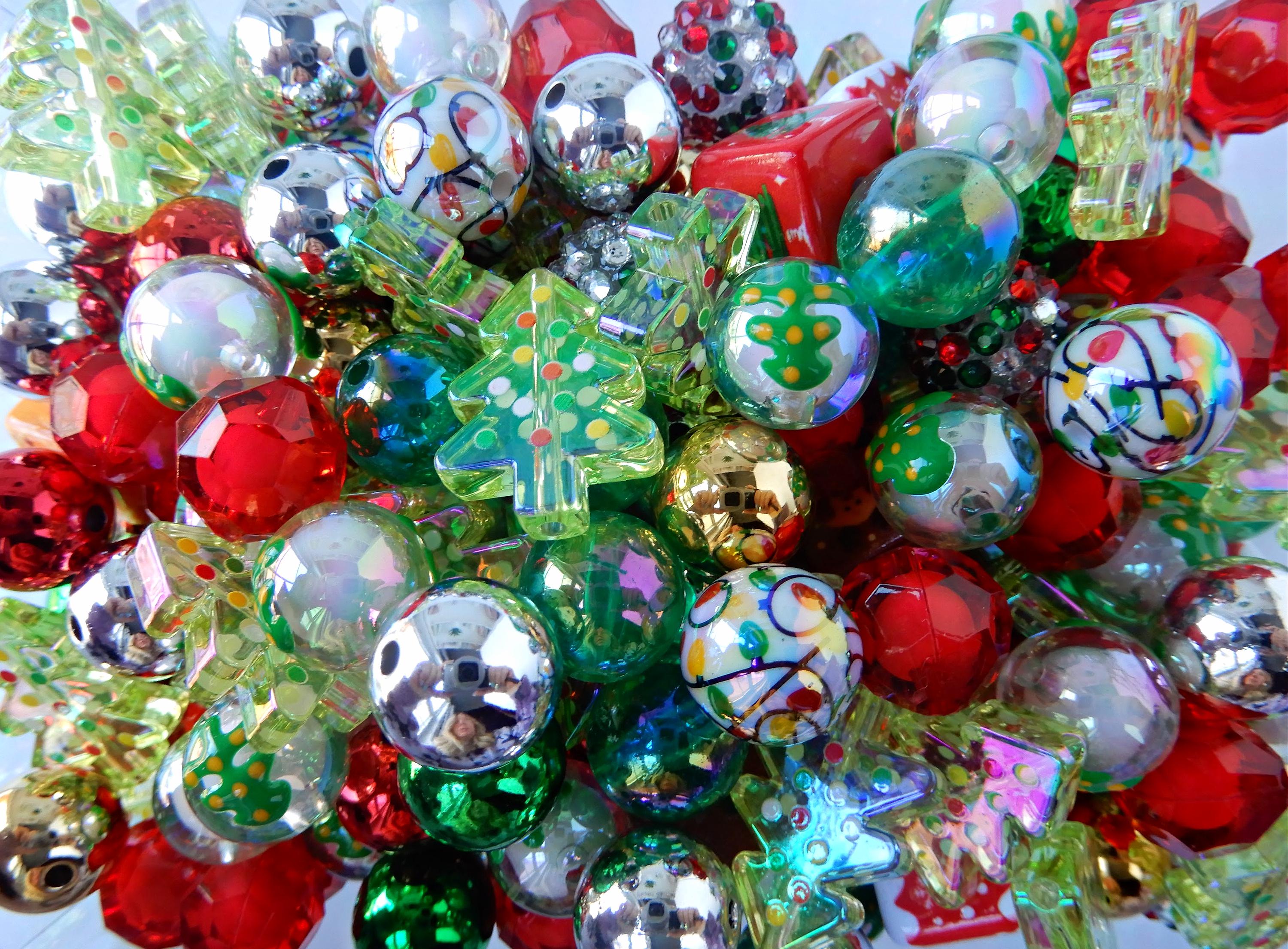 Glass Christmas Bead