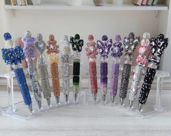 Rhinestone Beaded Pens • Sparkly Pens • Elegant Crystal Pens • Pens for Her • Gift Pens For Friends • Customizable Pens • Affordable Gift