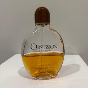 Vtg Obsession for Men by Calvin Klein EDT Spray 6.7 oz / 50% Full CK Cosmetics *