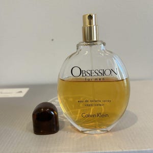 Vtg Obsession for Men Calvin Klein Eau de Toilette Spray 2.5 oz 70% Full Read