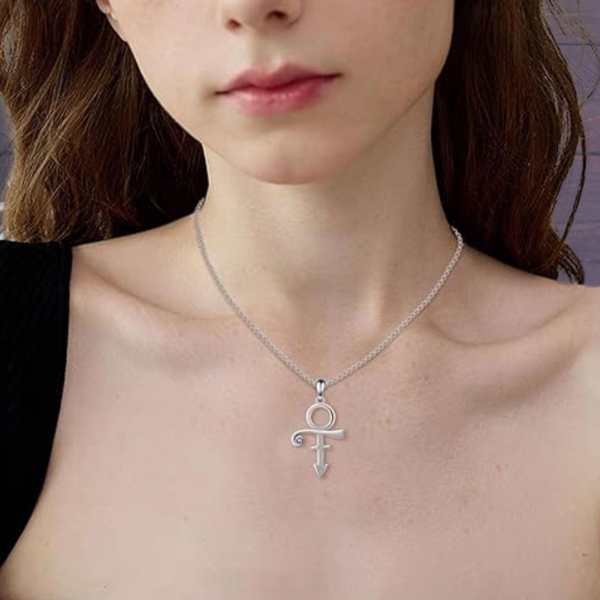 Sterling Silver Prince Symbol Necklace, Adjustable Chain - Etsy