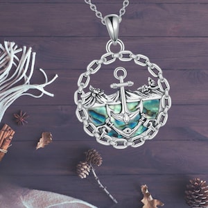 Nautical Anchor Necklace Sterling Silver Anchor Pendant Necklace